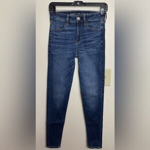 American Eagle Outfitters Women’s Skinny Denim Jean Pant High Rise Jegging Sz 2